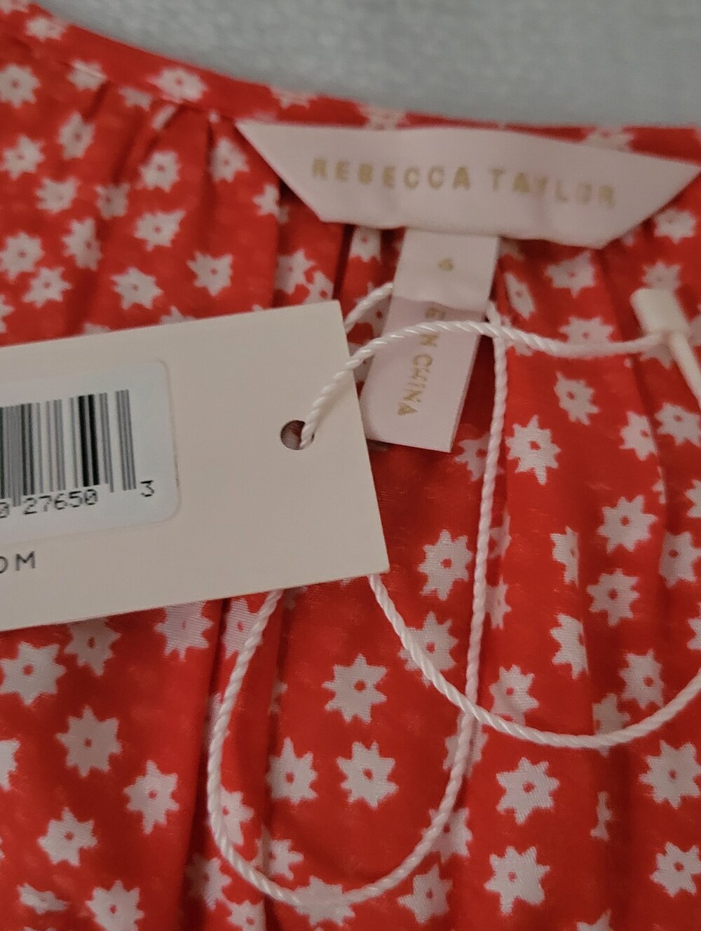 Rebecca Taylor Malia Red Floral Blouse size 6 new - Picture 5 of 12